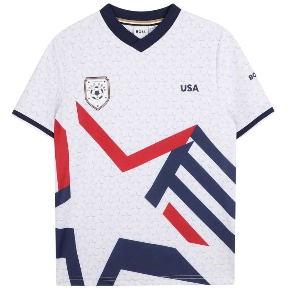 Boss Childrens/Kids USA Football T-Shirt / White